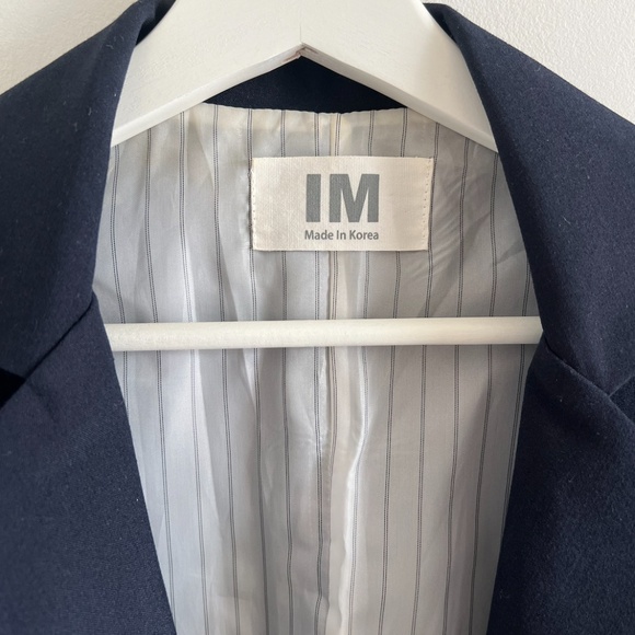 revolve long blazer / jacket - navy, one size - Picture 5 of 7